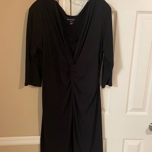 Black midi dress